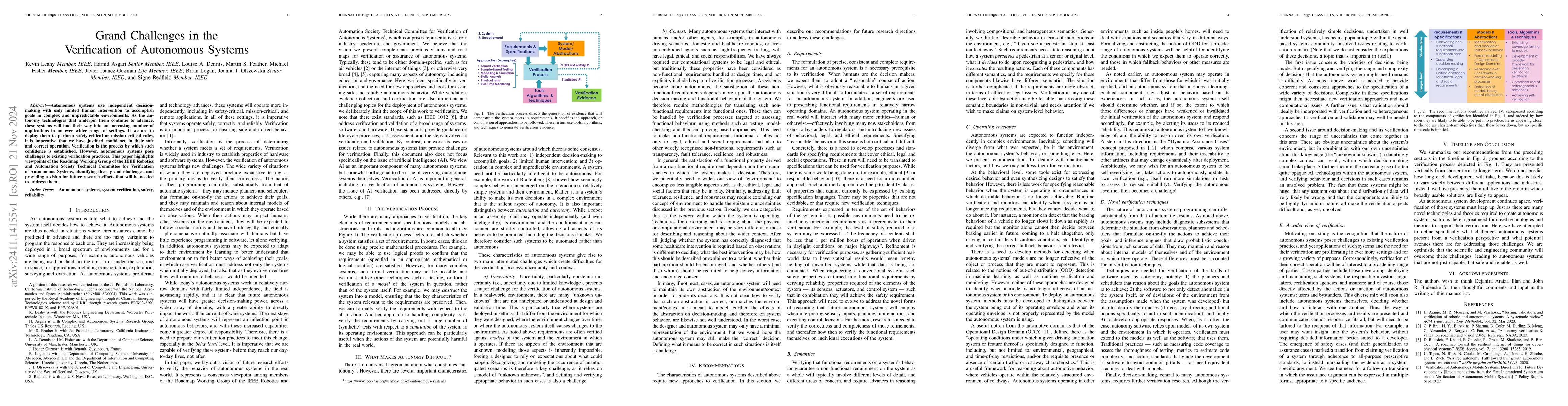 Thumbnail for Grand Challenges in the Verification of Autonomous Systems