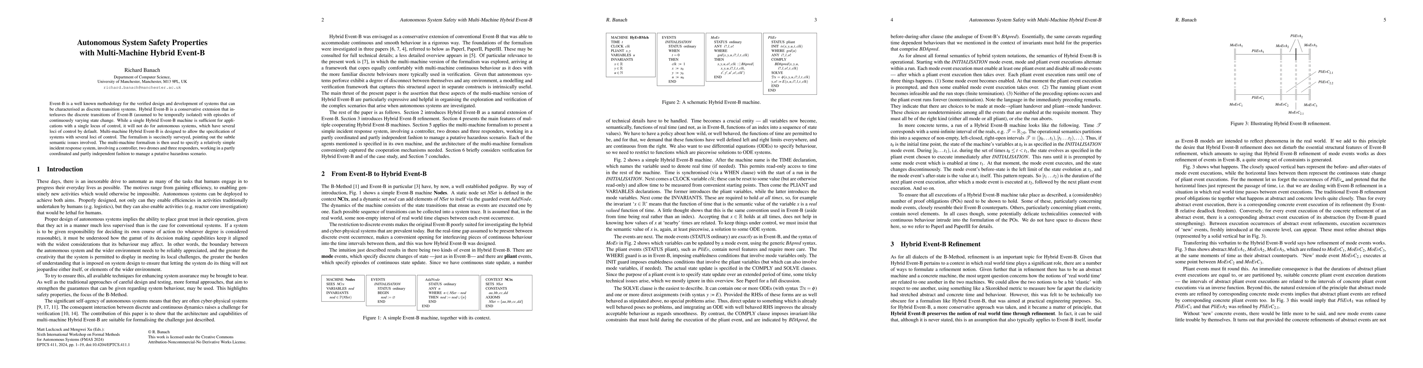 Thumbnail for Autonomous System Safety Properties with Multi-Machine Hybrid Event-B
