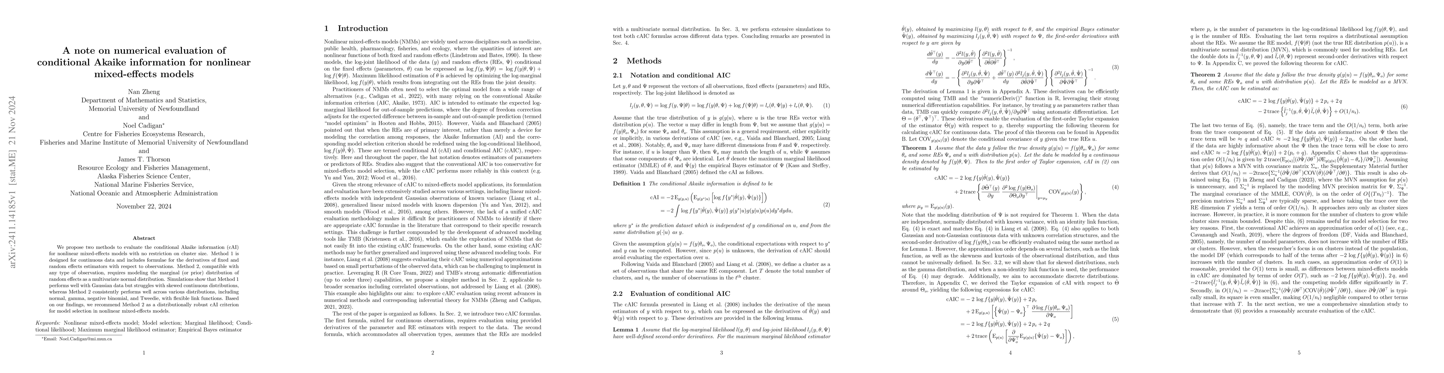 Thumbnail for A note on numerical evaluation of conditional Akaike information for
  nonlinear mixed-effects models