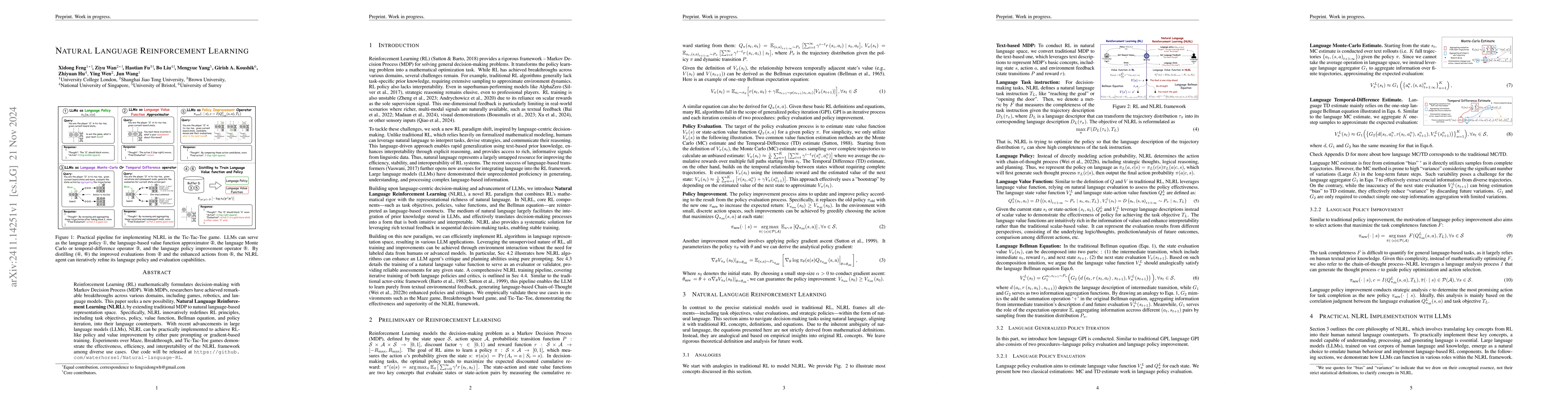 Thumbnail for Natural Language Reinforcement Learning