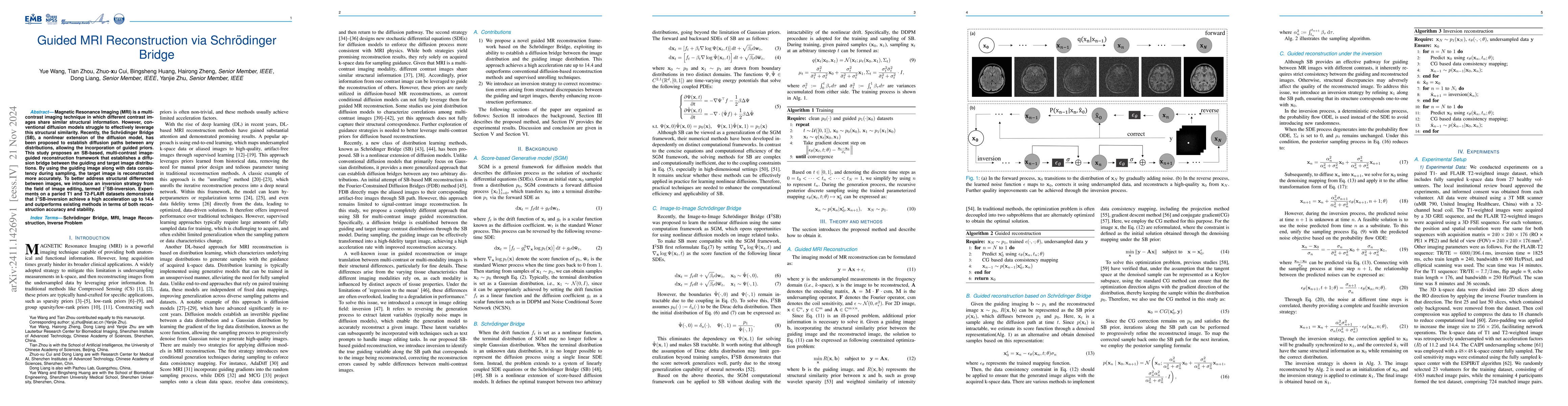 Thumbnail for Guided MRI Reconstruction via Schrödinger Bridge