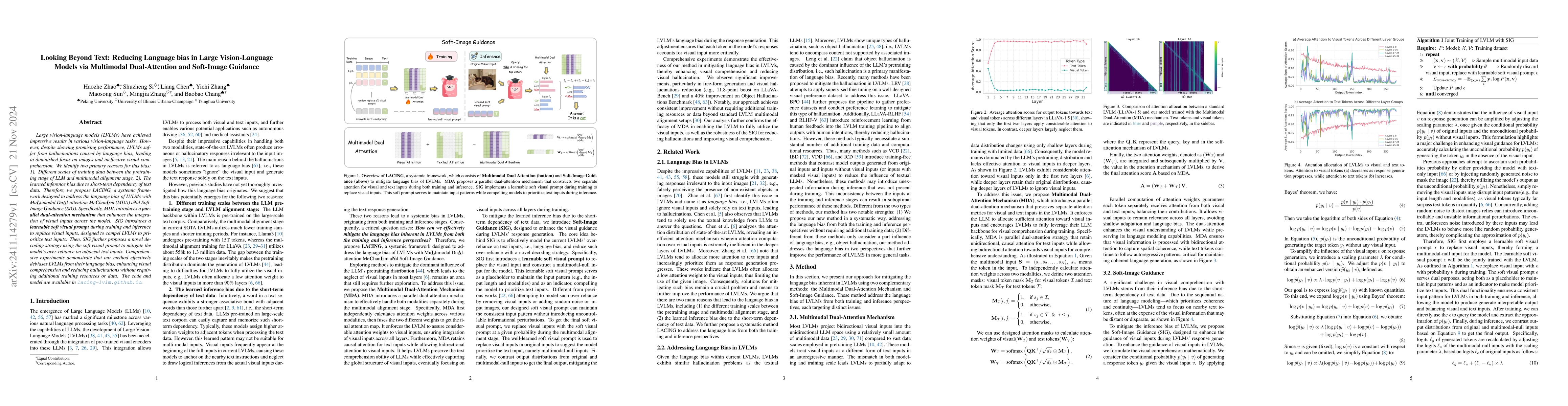 Thumbnail for Looking Beyond Text: Reducing Language bias in Large Vision-Language
  Models via Multimodal Dual-Attention and Soft-Image Guidance
