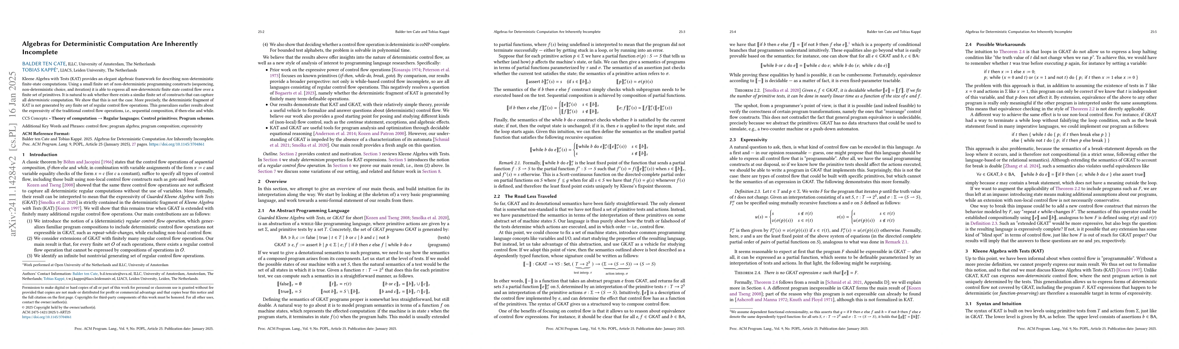Thumbnail for Algebras for Deterministic Computation Are Inherently Incomplete