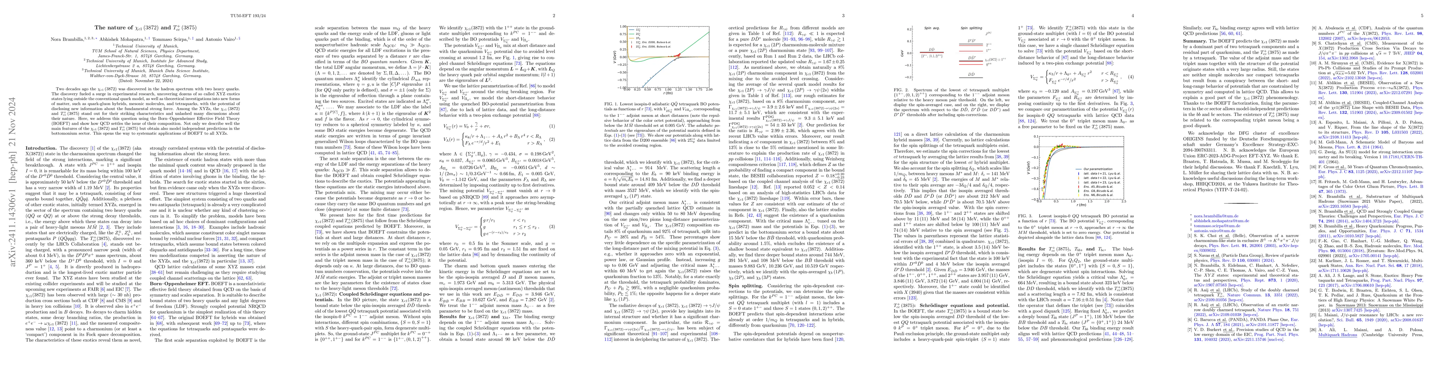 Thumbnail for The nature of $χ_{c1}\left(3872\right)$ and
  $T_{cc}^+\left(3875\right)$