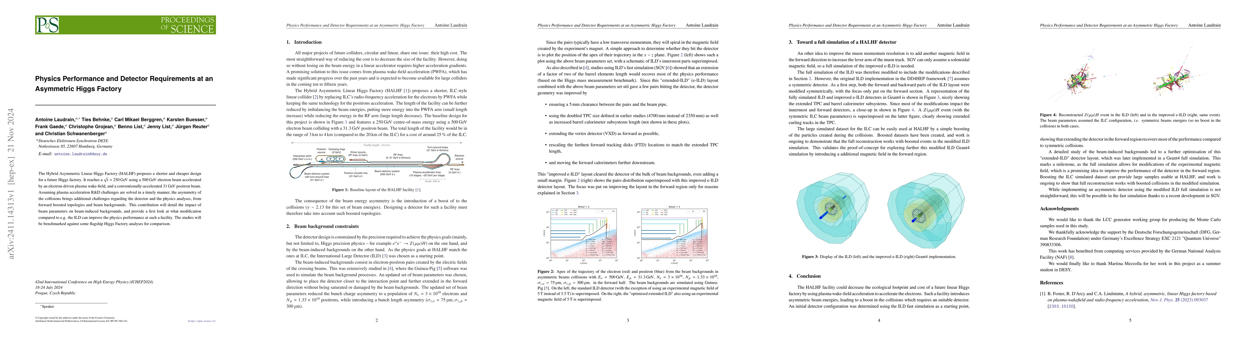 Thumbnail for Physics Performance and Detector Requirements at an Asymmetric Higgs
  Factory