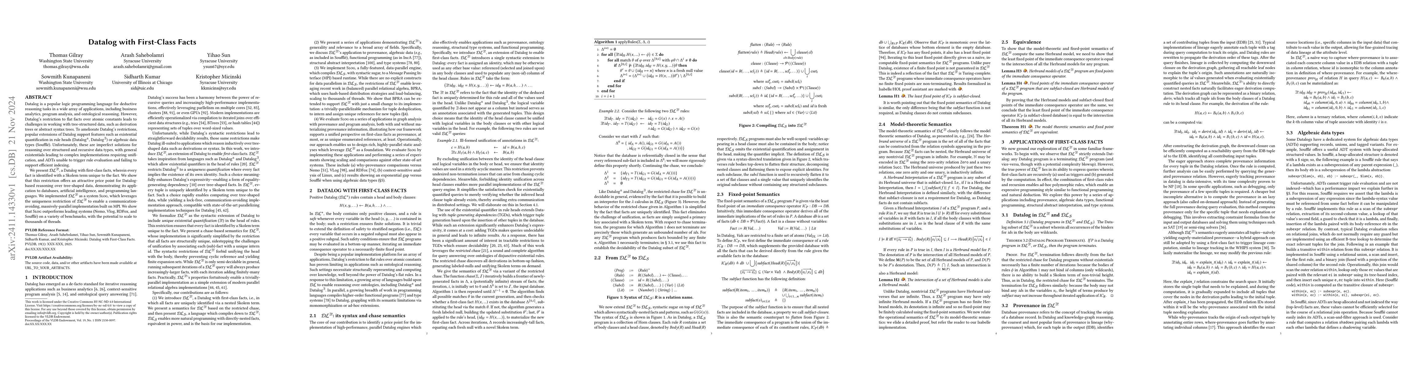 Thumbnail for Datalog with First-Class Facts