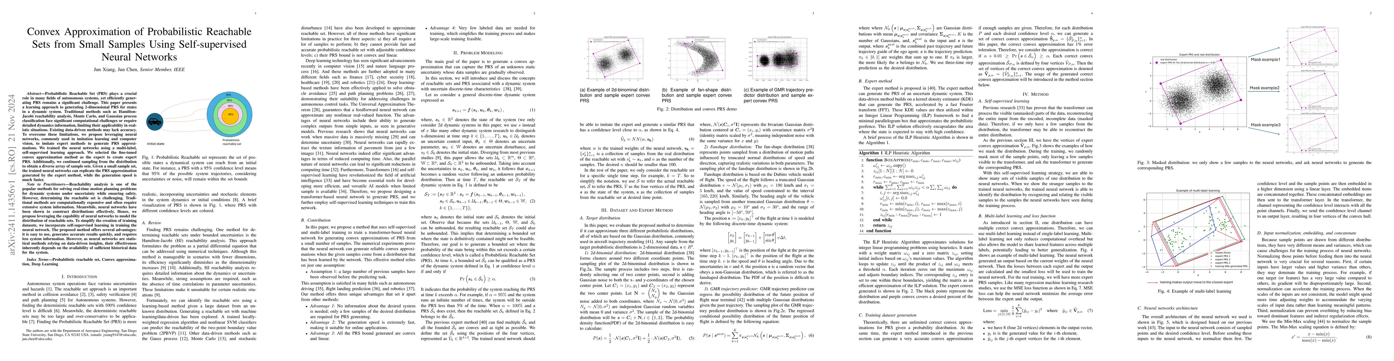 Thumbnail for Convex Approximation of Probabilistic Reachable Sets from Small Samples
  Using Self-supervised Neural Networks