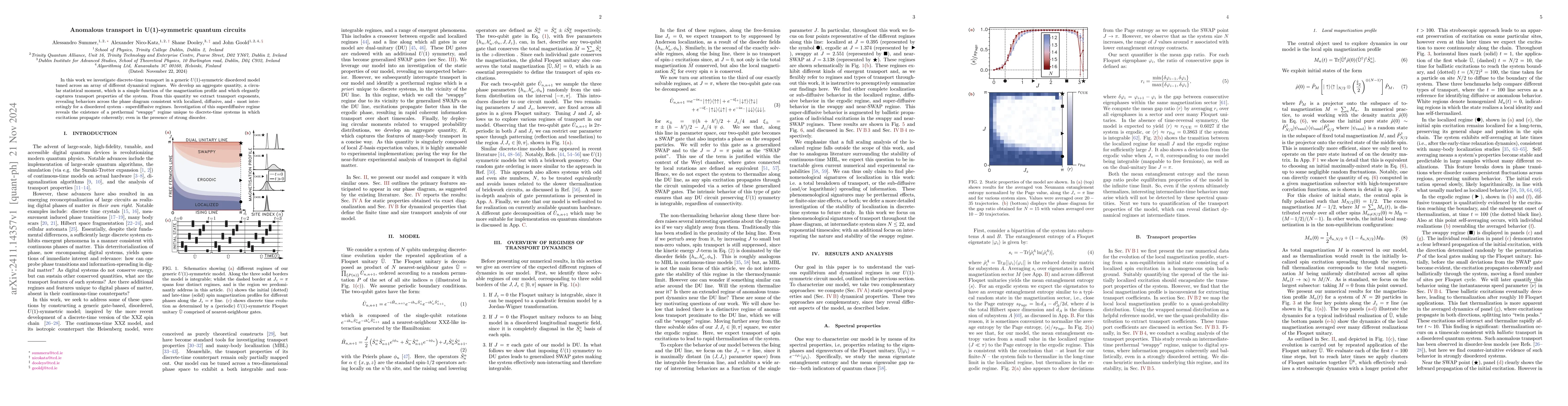 Thumbnail for Anomalous transport in U(1)-symmetric quantum circuits