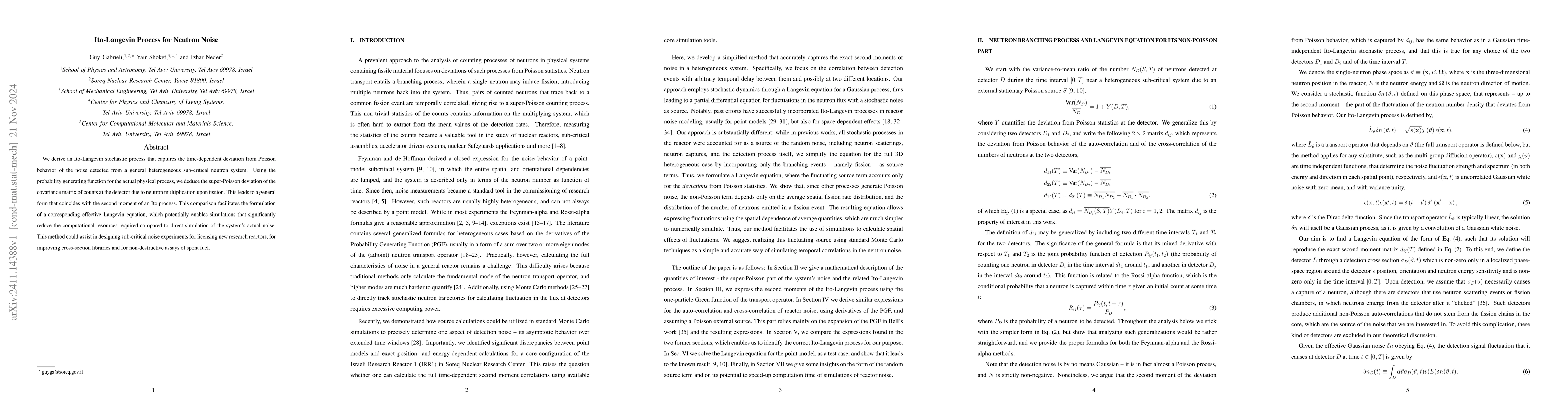 Thumbnail for Ito-Langevin Process for Neutron Noise
