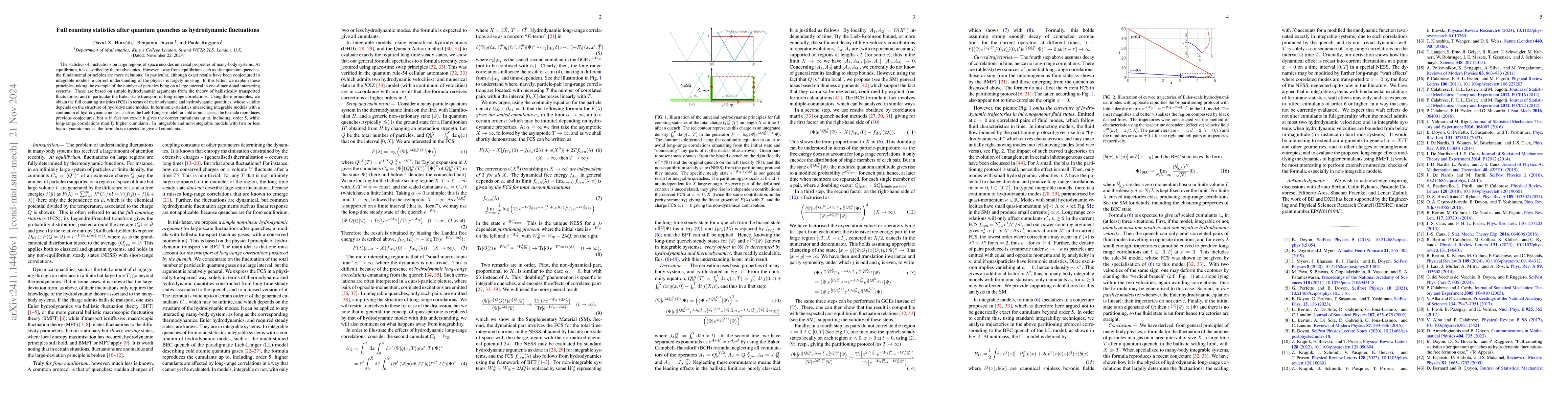 Thumbnail for Full counting statistics after quantum quenches as hydrodynamic
  fluctuations