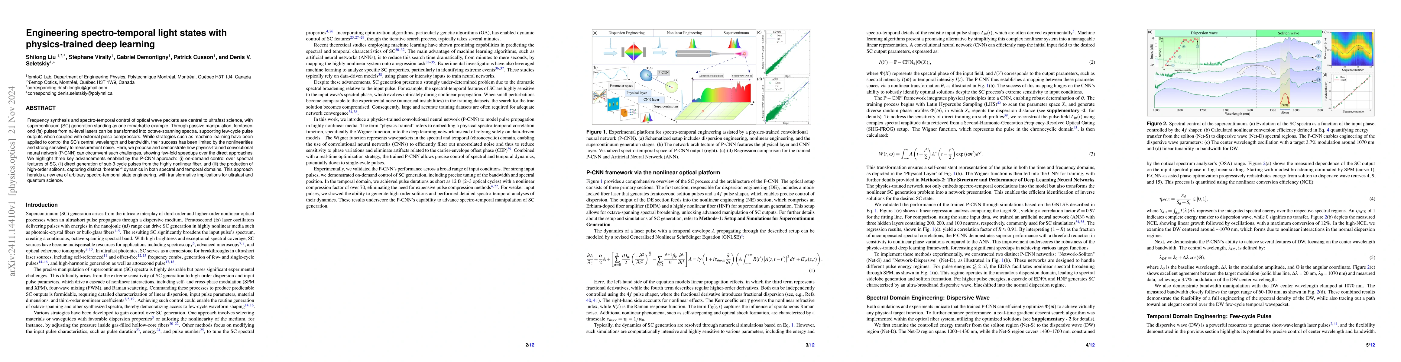 Thumbnail for Engineering spectro-temporal light states with physics-trained deep
  learning