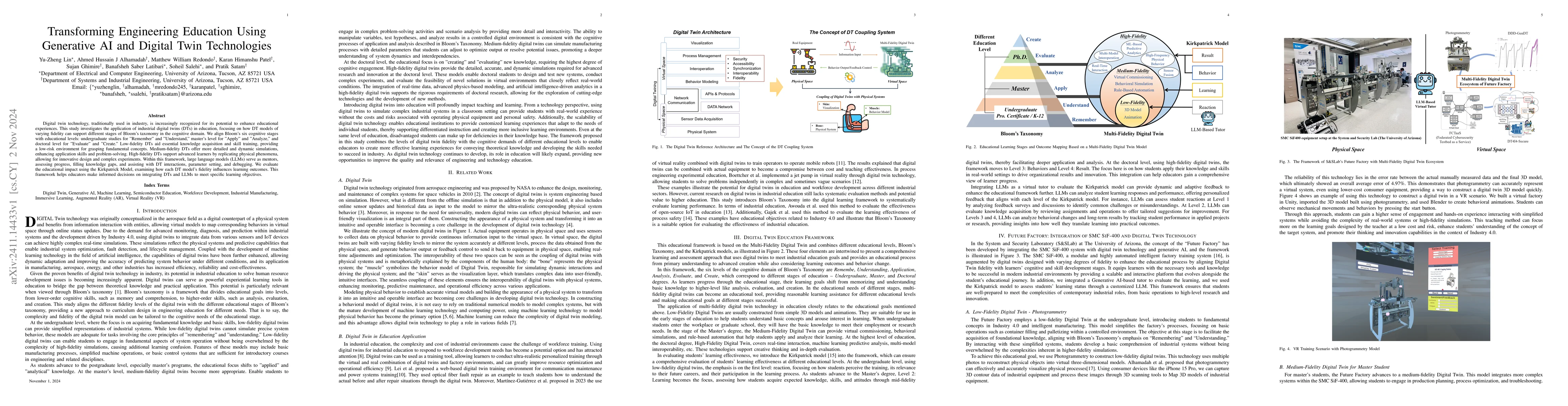 Thumbnail for Transforming Engineering Education Using Generative AI and Digital Twin
  Technologies