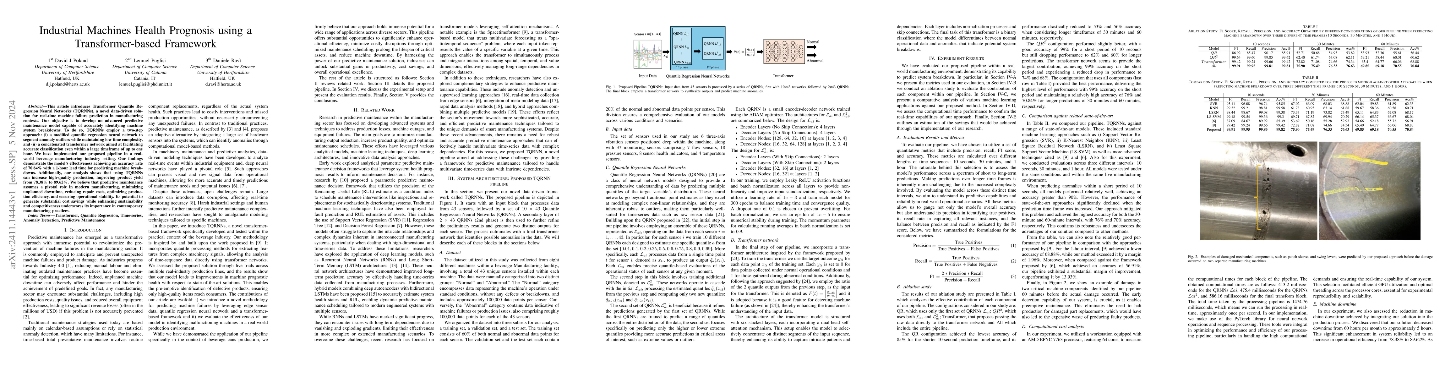 Thumbnail for Industrial Machines Health Prognosis using a Transformer-based Framework