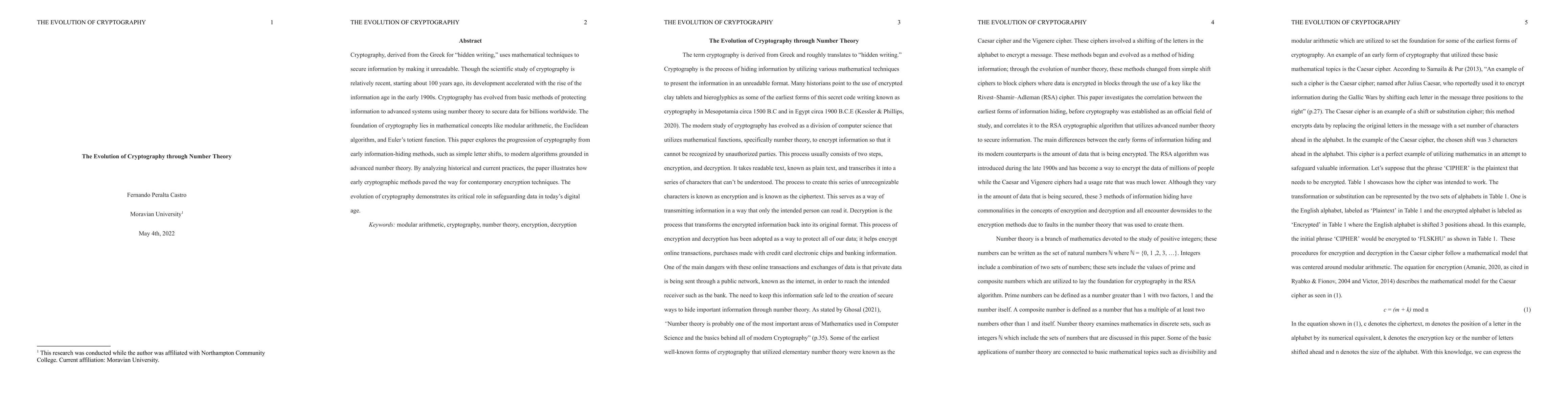 Thumbnail for The Evolution of Cryptography through Number Theory