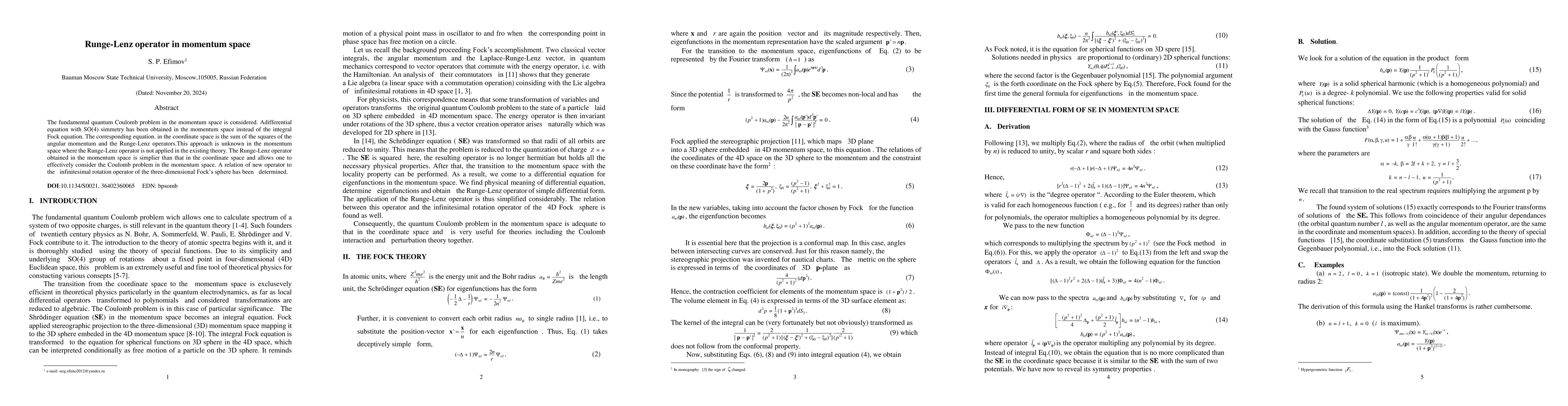 Thumbnail for Runge-Lenz operator in the momentum space