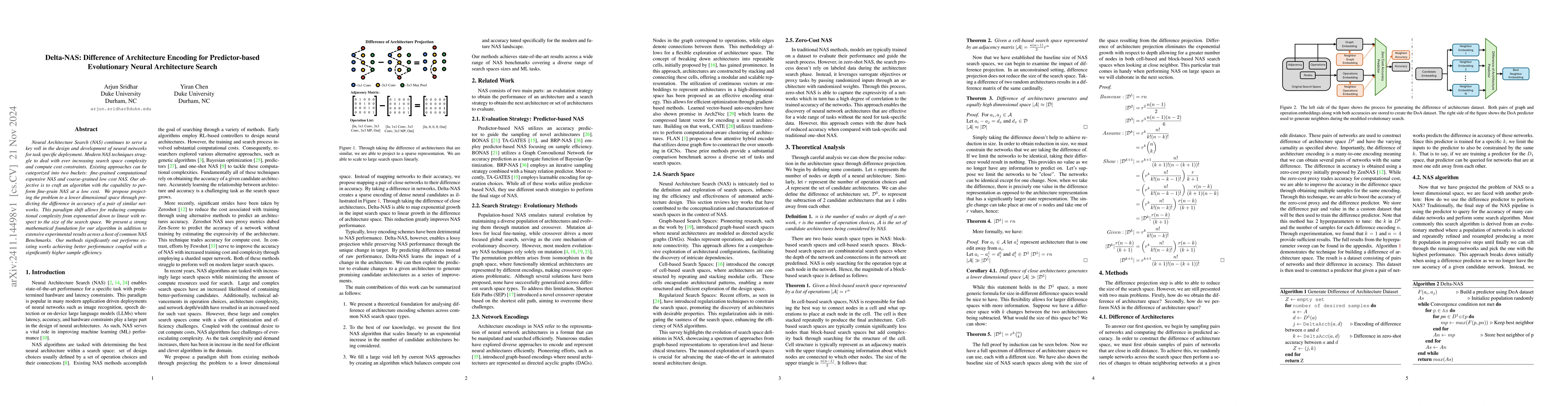 Thumbnail for Delta-NAS: Difference of Architecture Encoding for Predictor-based
  Evolutionary Neural Architecture Search