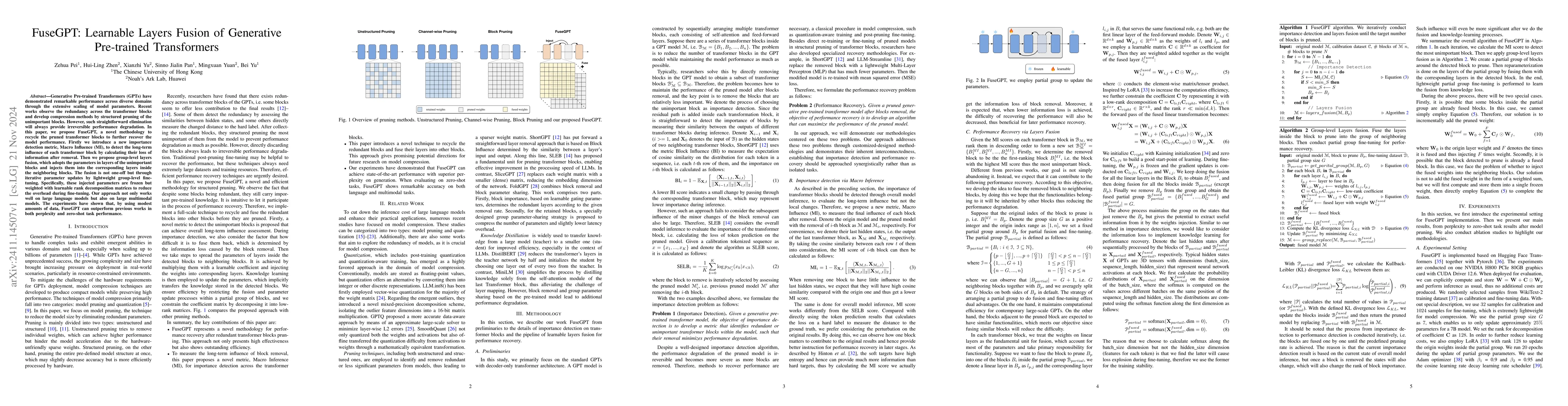 Thumbnail for FuseGPT: Learnable Layers Fusion of Generative Pre-trained Transformers