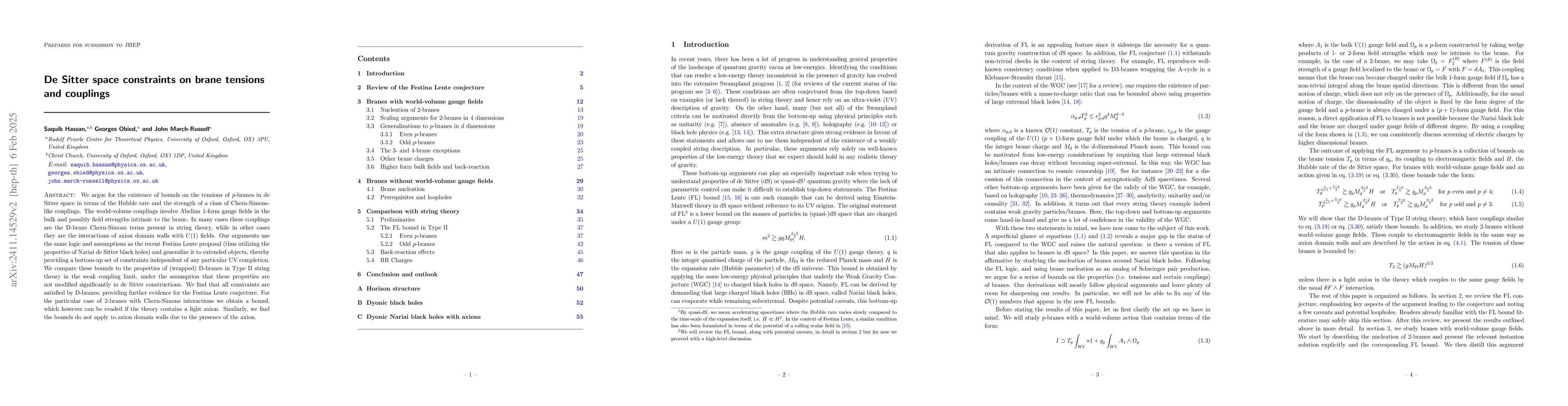 Thumbnail for De Sitter space constraints on brane tensions and couplings