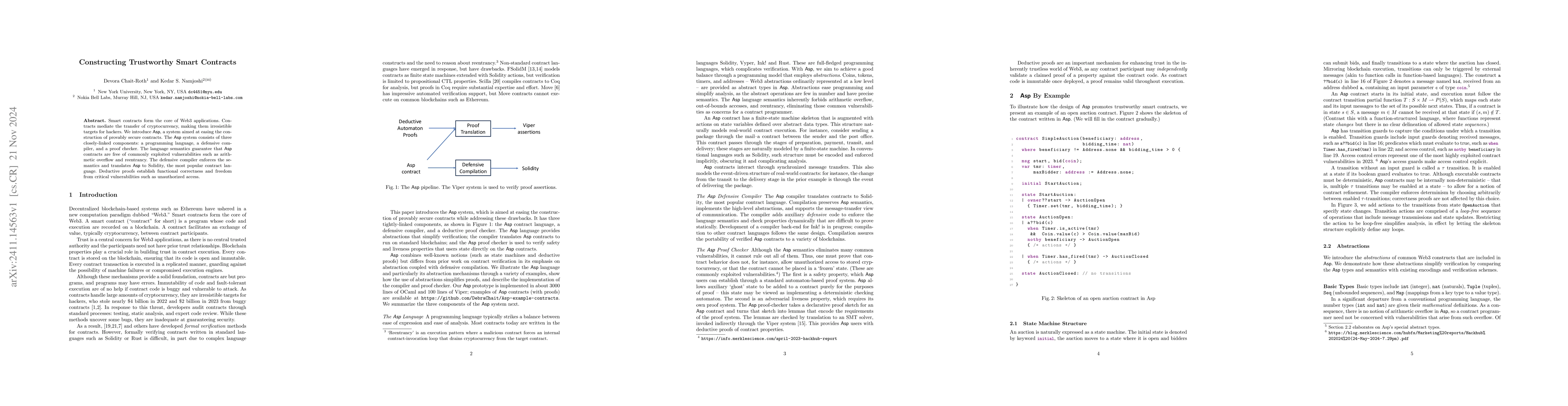 Thumbnail for Constructing Trustworthy Smart Contracts