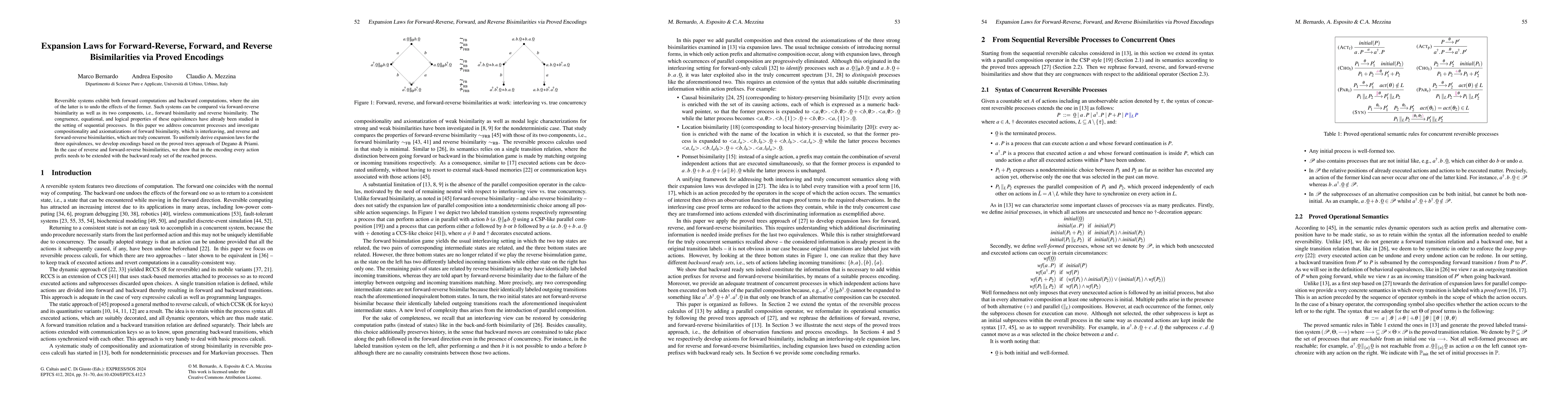 Thumbnail for Expansion Laws for Forward-Reverse, Forward, and Reverse Bisimilarities
  via Proved Encodings