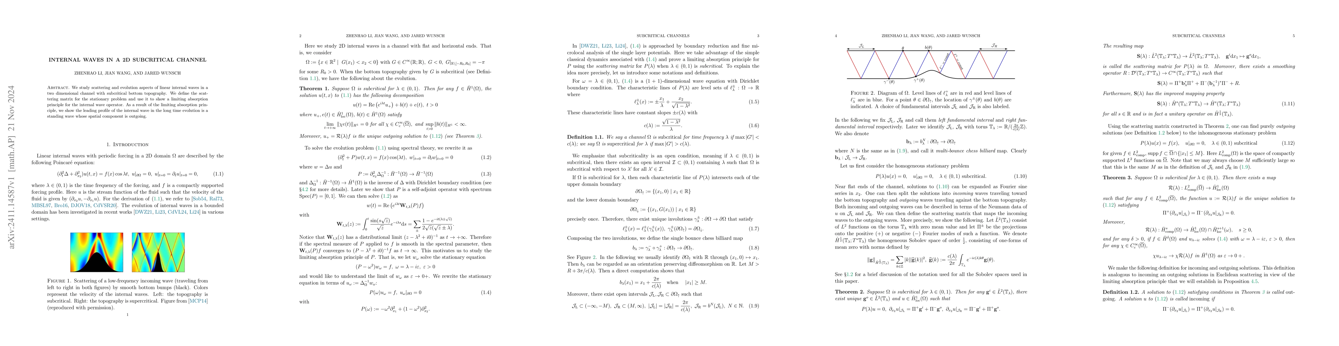 Thumbnail for Internal waves in a 2D subcritical channel