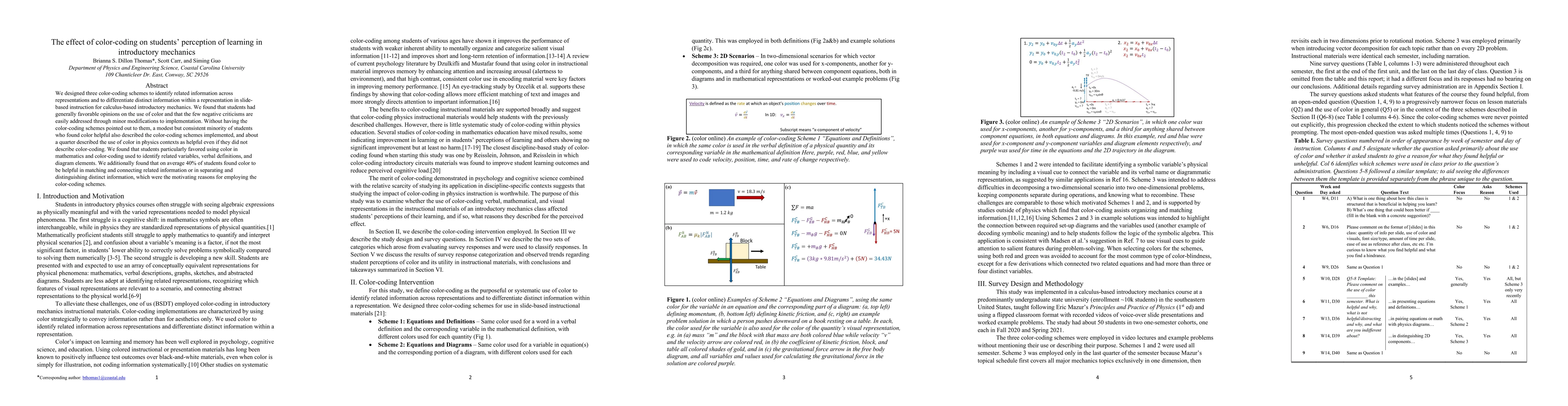Thumbnail for The effect of color-coding on students' perception of learning in
  introductory mechanics