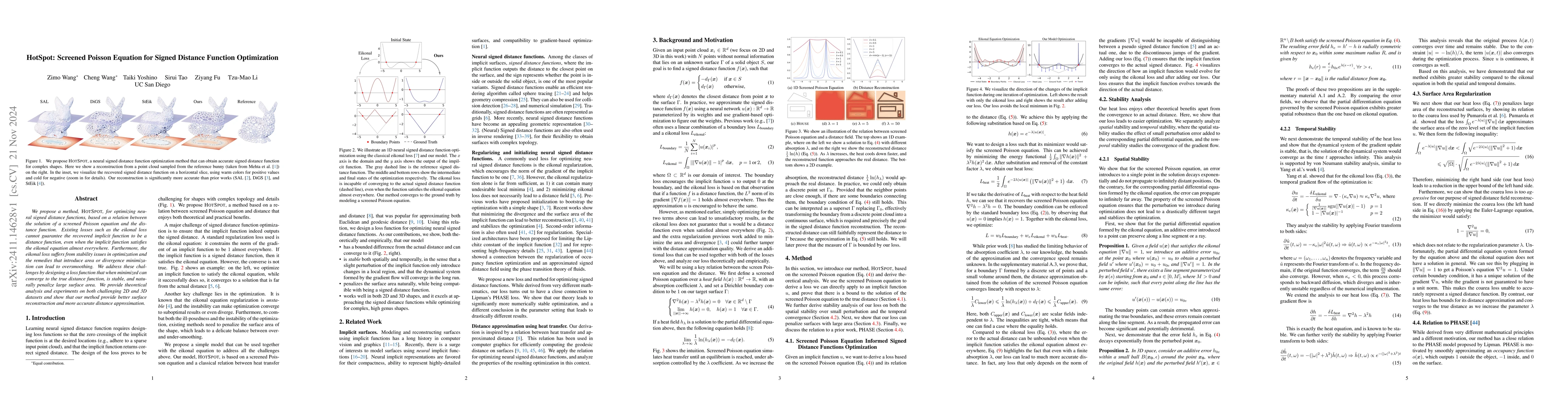 Thumbnail for HotSpot: Screened Poisson Equation for Signed Distance Function
  Optimization