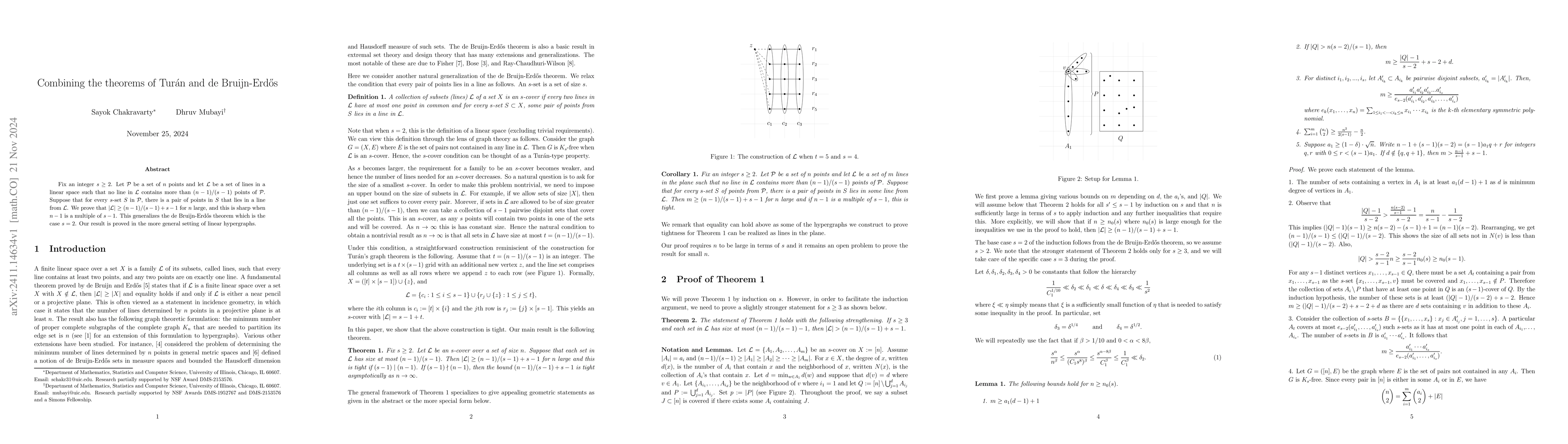 Thumbnail for Combining the theorems of Turán and de Bruijn-Erd\H os