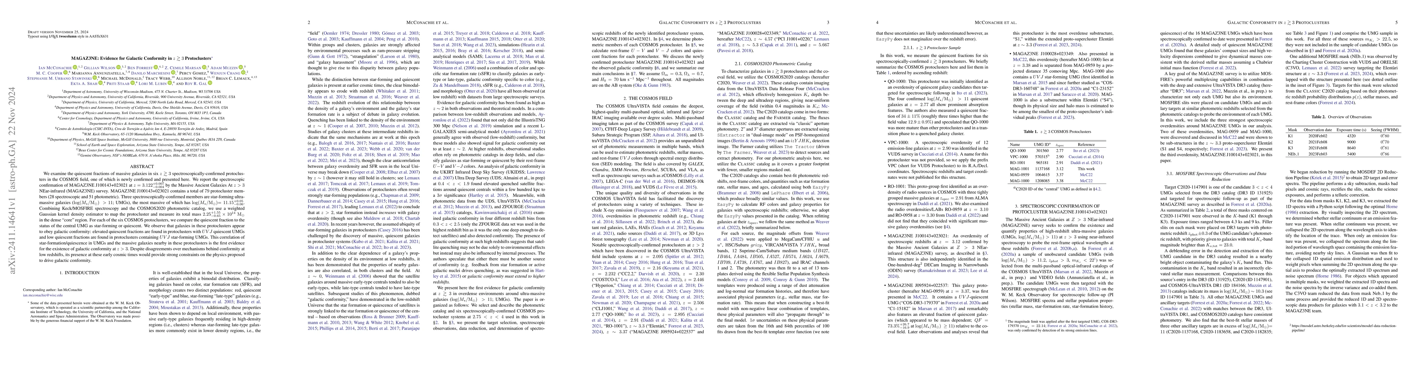 Thumbnail for MAGAZ3NE: Evidence for Galactic Conformity in $z\gtrsim3$ Protoclusters