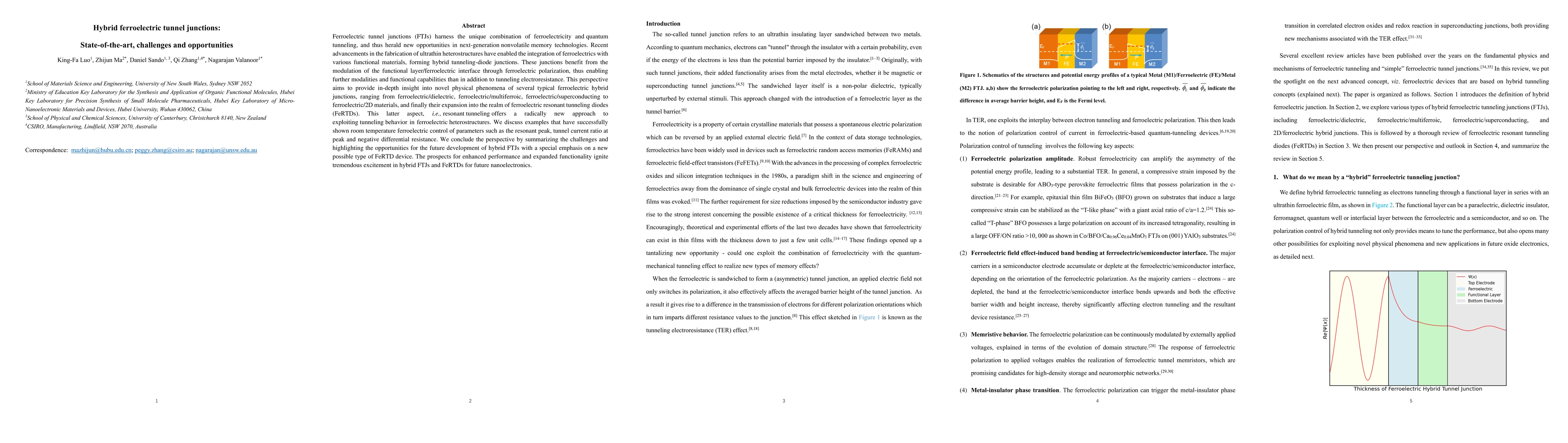 Thumbnail for Hybrid ferroelectric tunnel junctions: State-of-the-art, challenges and
  opportunities