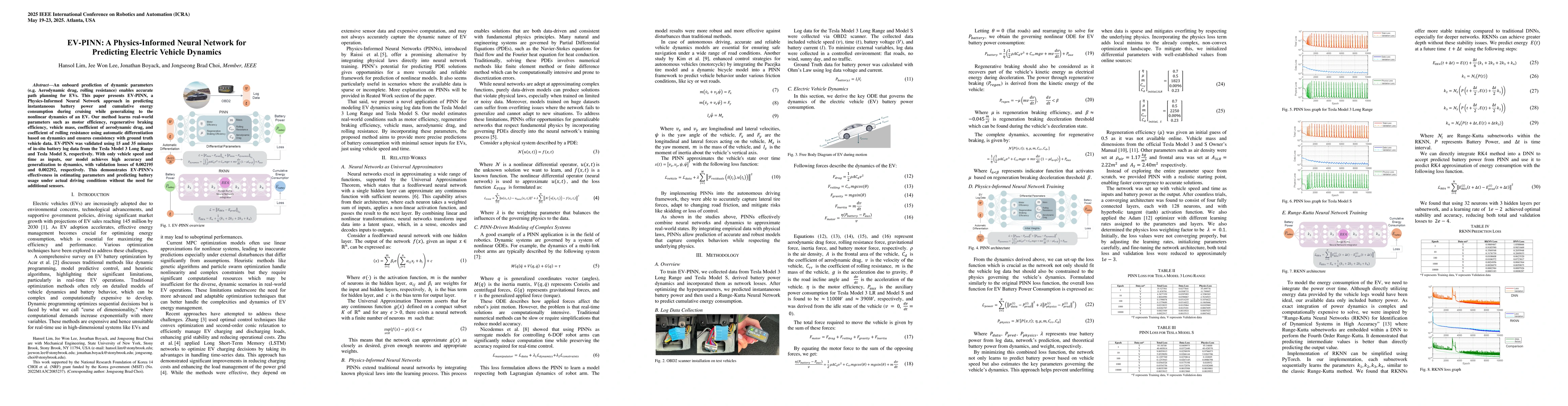 Thumbnail for EV-PINN: A Physics-Informed Neural Network for Predicting Electric
  Vehicle Dynamics