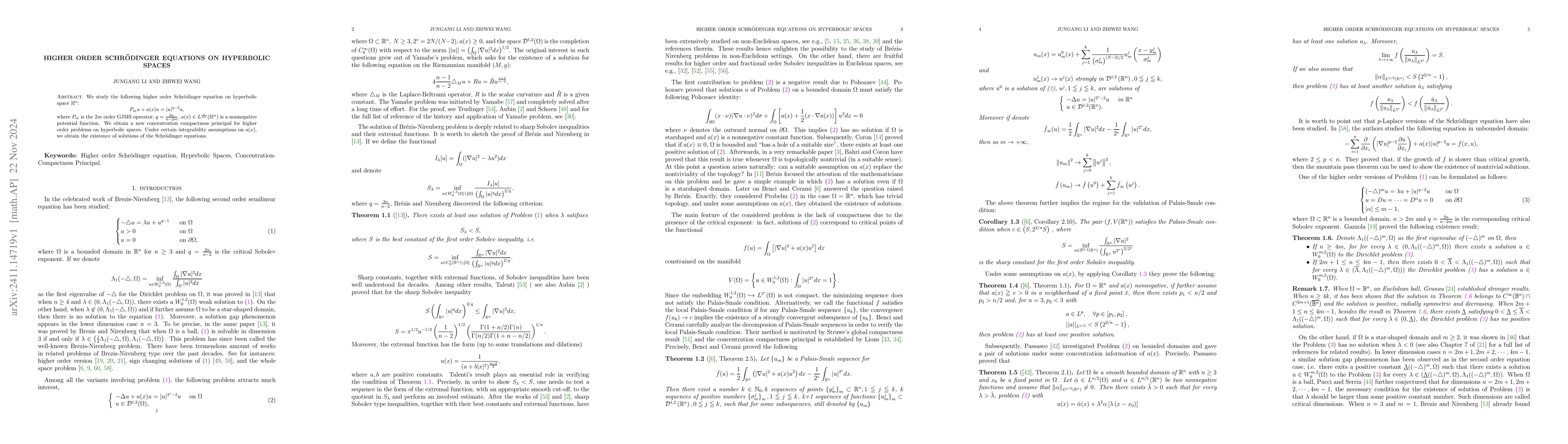 Thumbnail for Higher order Schrödinger equations on hyperbolic spaces