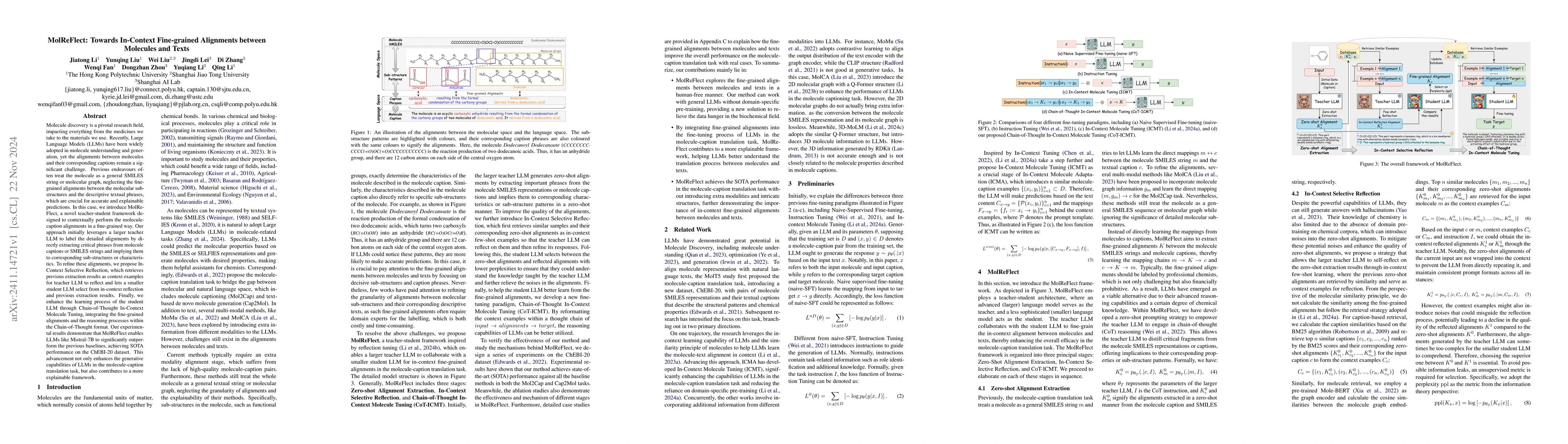 Thumbnail for MolReFlect: Towards In-Context Fine-grained Alignments between Molecules
  and Texts