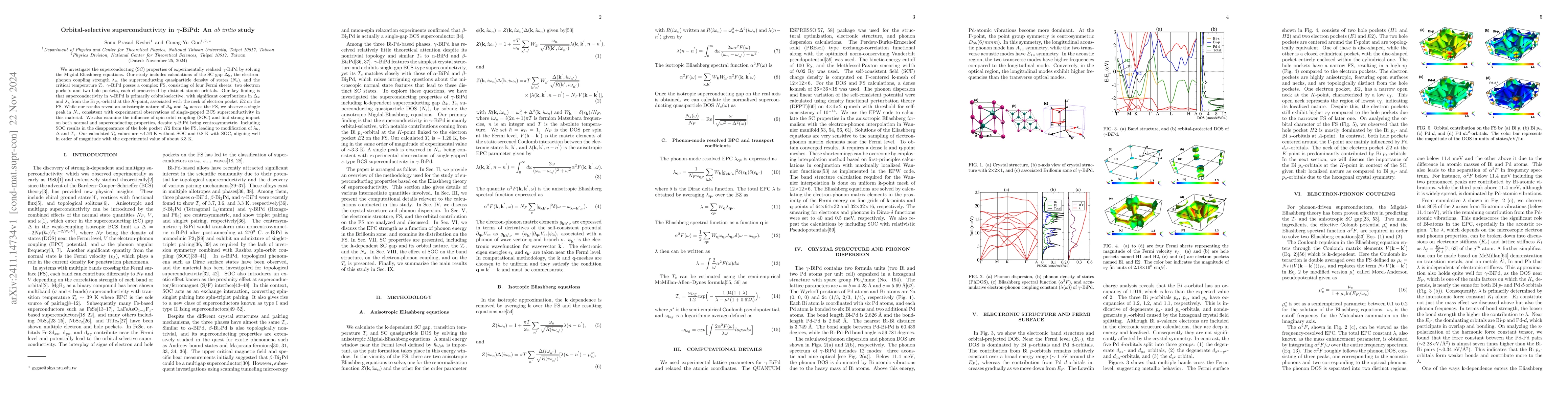 Thumbnail for Orbital-selective superconductivity in $γ$-BiPd: An {\it ab initio}
  study}