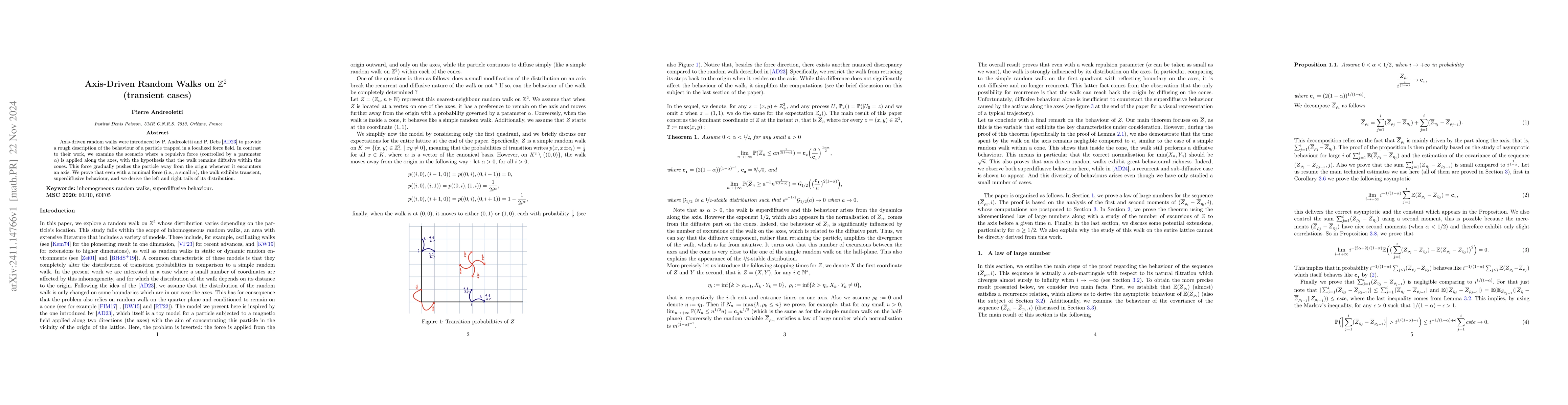Thumbnail for Axis-Driven Random Walks on $\mathbb{Z}^2$ (transient cases)