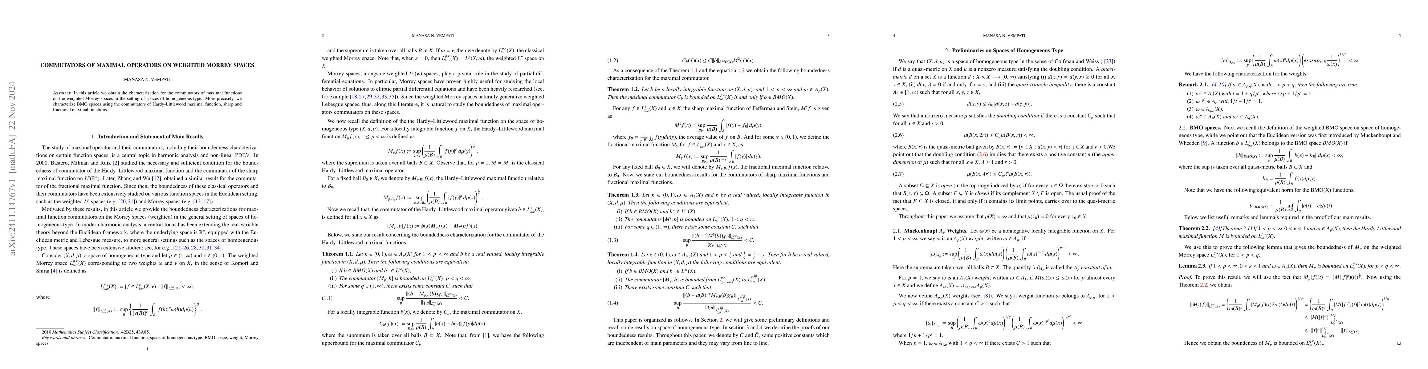 Thumbnail for Commutators of Maximal Operators on Weighted Morrey Spaces