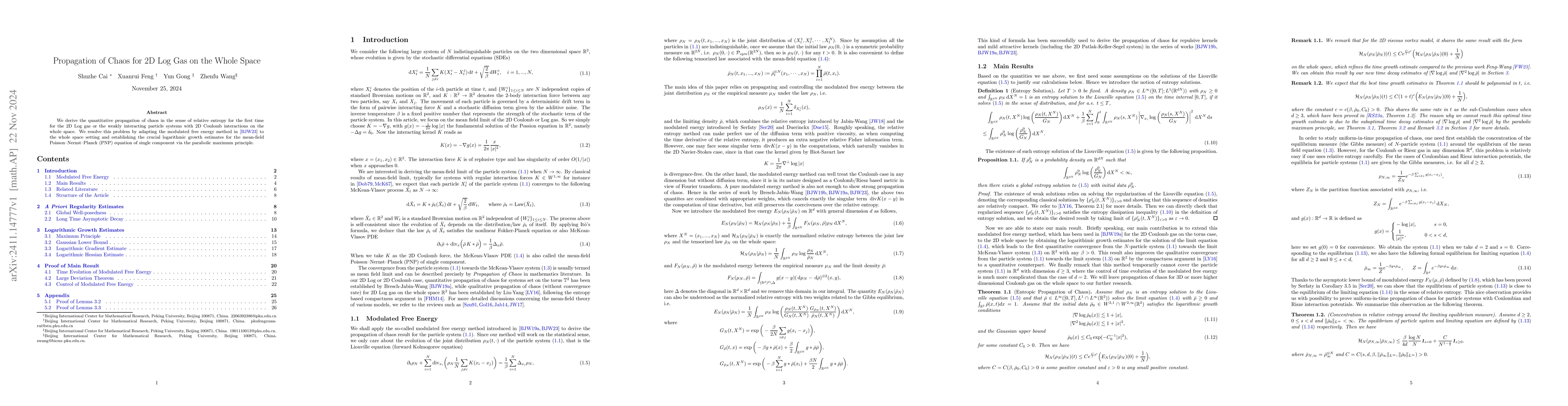 Thumbnail for Propagation of Chaos for 2D Log Gas on the Whole Space