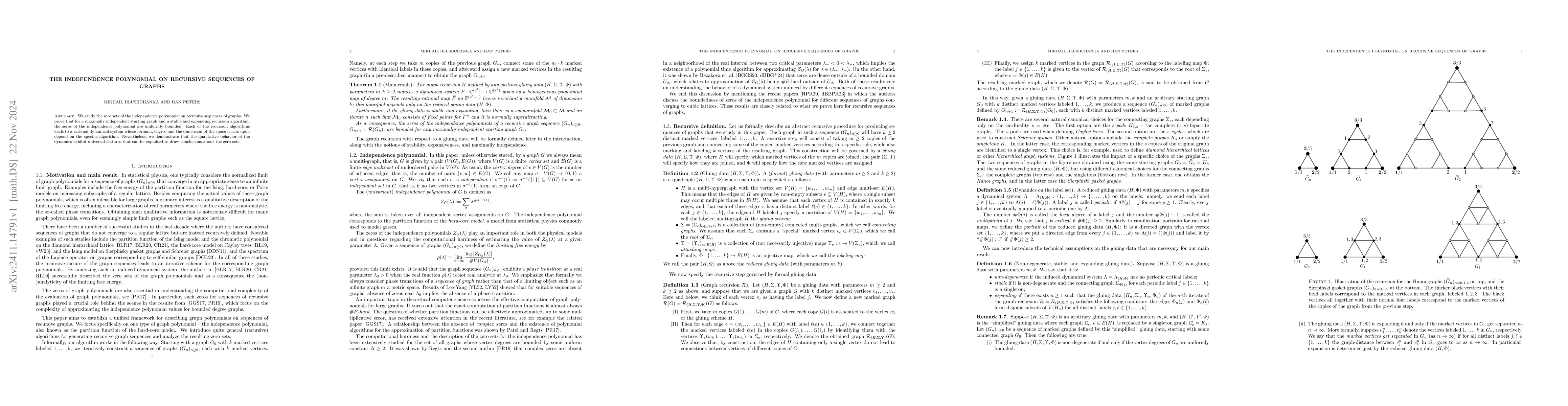 Thumbnail for The independence polynomial on recursive sequences of graphs