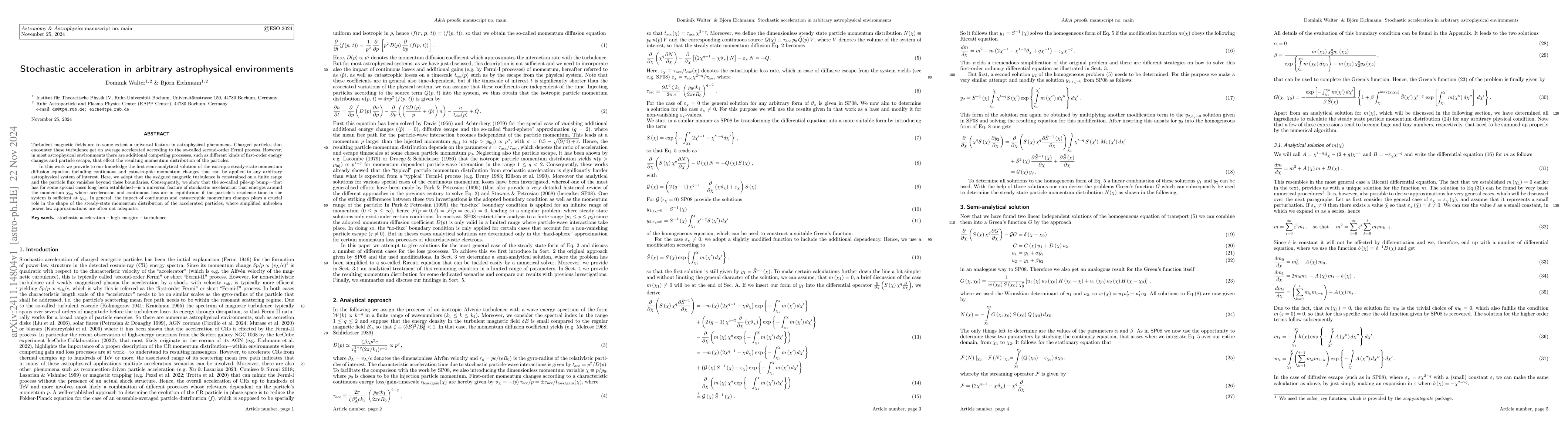 Thumbnail for Stochastic acceleration in arbitrary astrophysical environments
