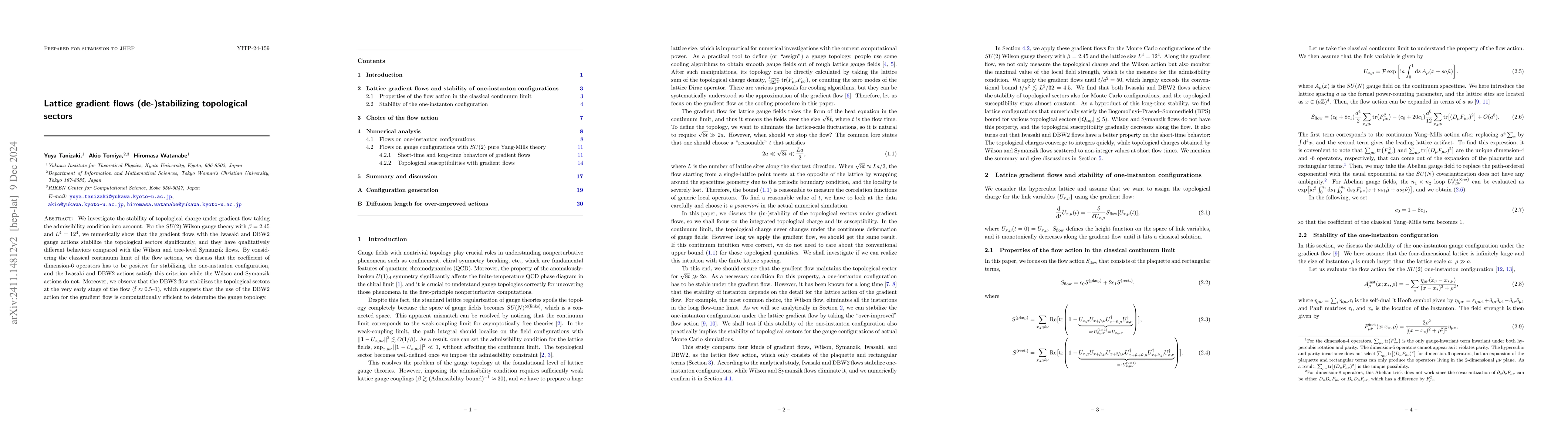 Thumbnail for Lattice gradient flows (de-)stabilizing topological sectors
