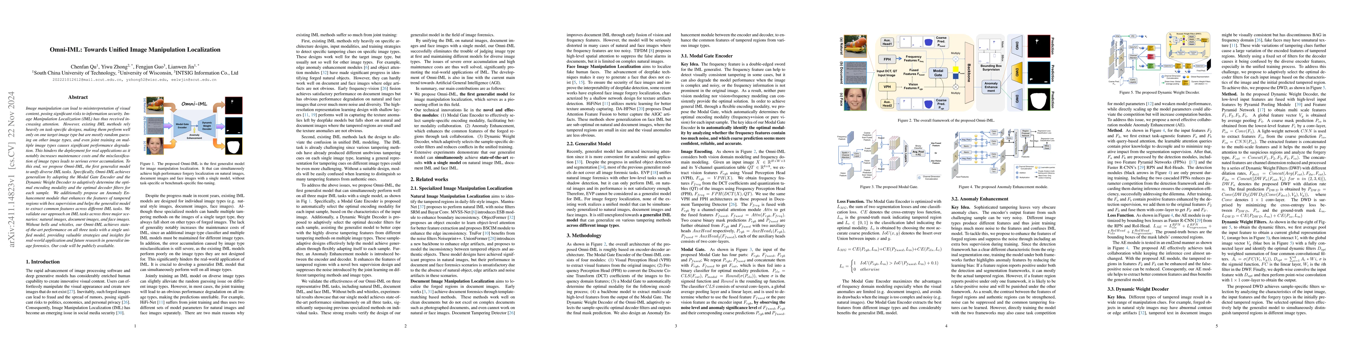 Thumbnail for Omni-IML: Towards Unified Image Manipulation Localization