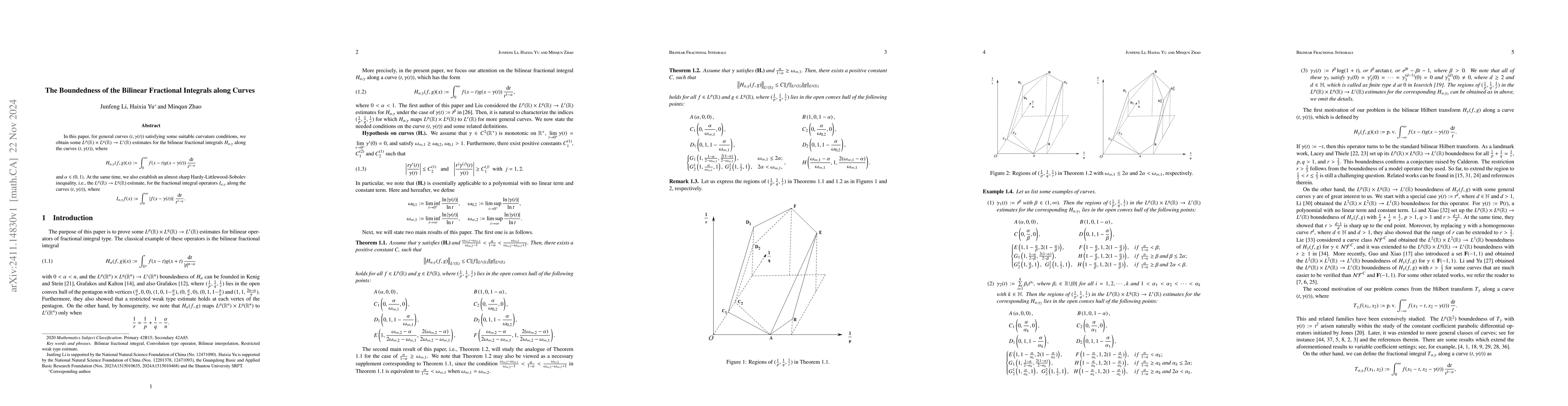 Thumbnail for The Boundedness of the Bilinear Fractional Integrals along Curves