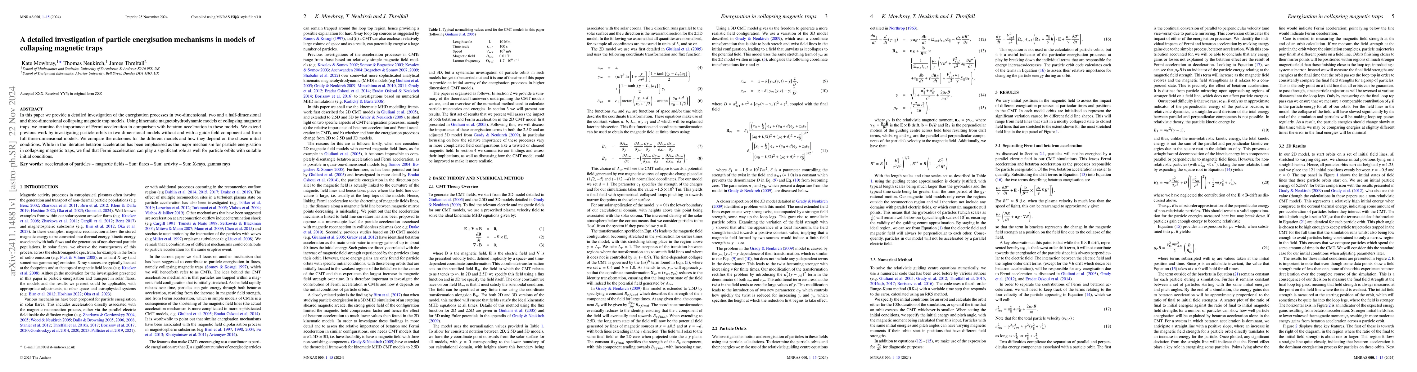 Thumbnail for A detailed investigation of particle energisation mechanisms in models
  of collapsing magnetic traps