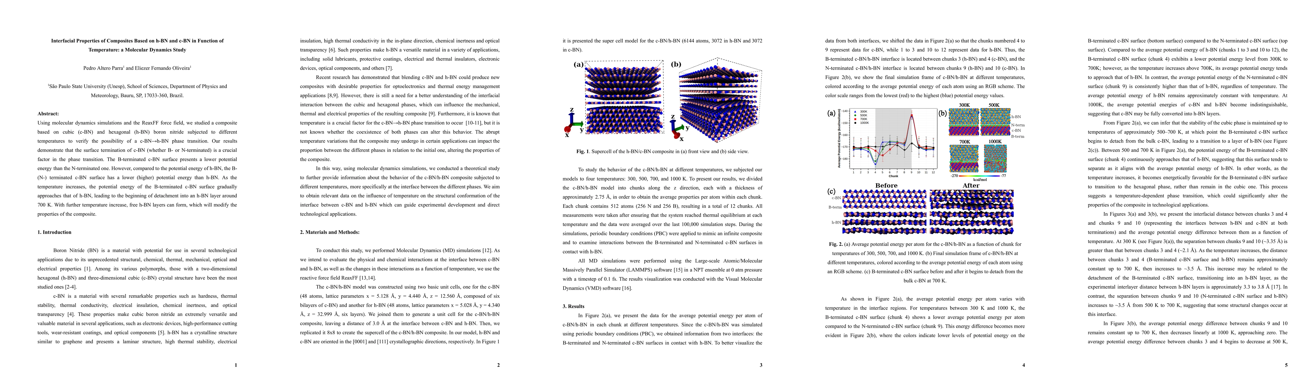 Thumbnail for Interfacial Properties of Composites Based on h-BN and c-BN in Function
  of Temperature: a Molecular Dynamics Study