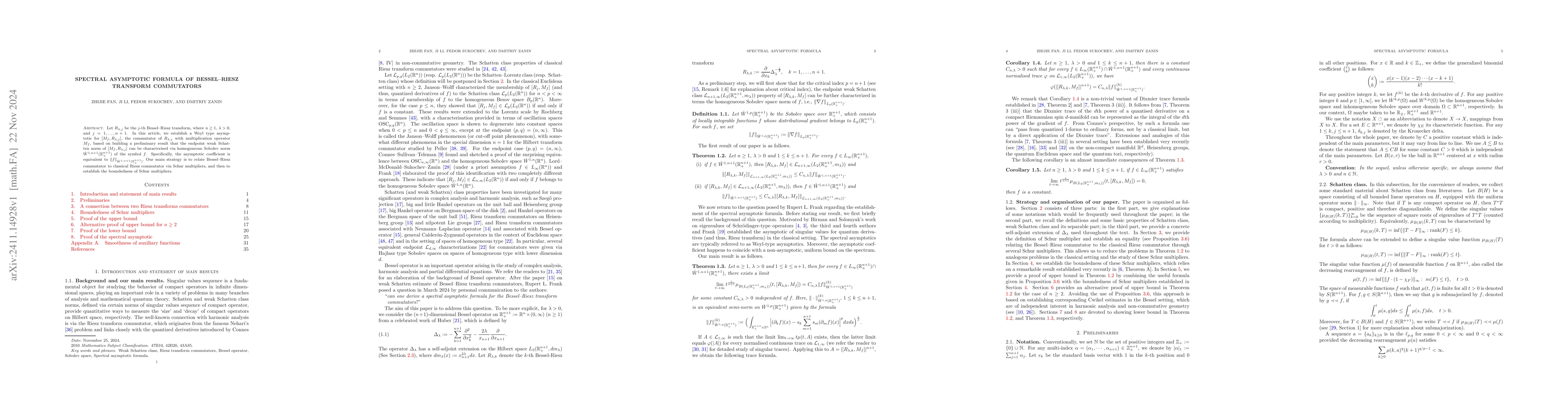 Thumbnail for Spectral asymptotic formula of Bessel--Riesz commutator