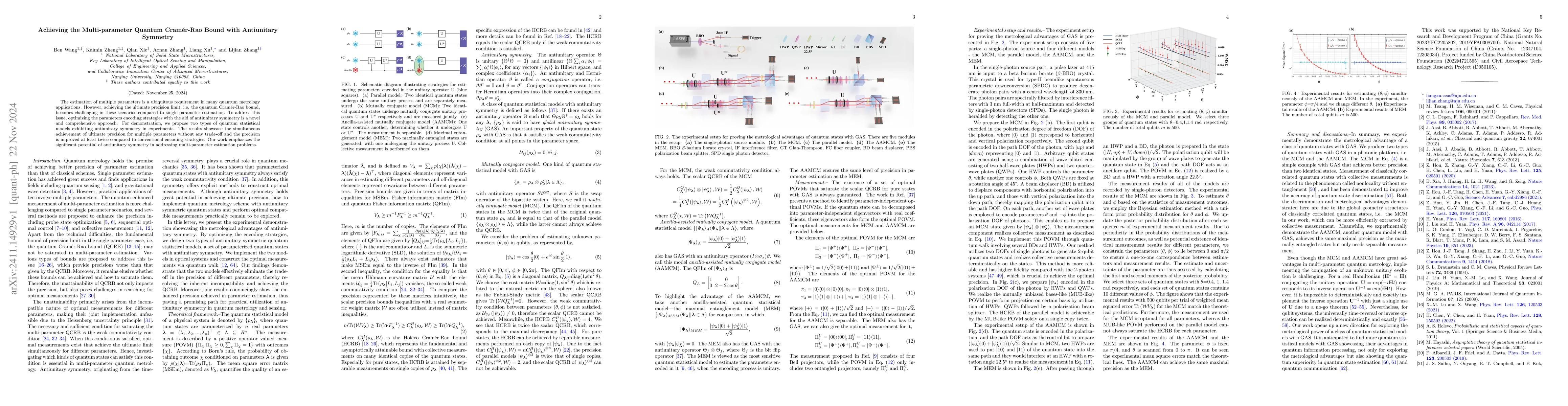 Thumbnail for Achieving the Multi-parameter Quantum Cramér-Rao Bound with
  Antiunitary Symmetry