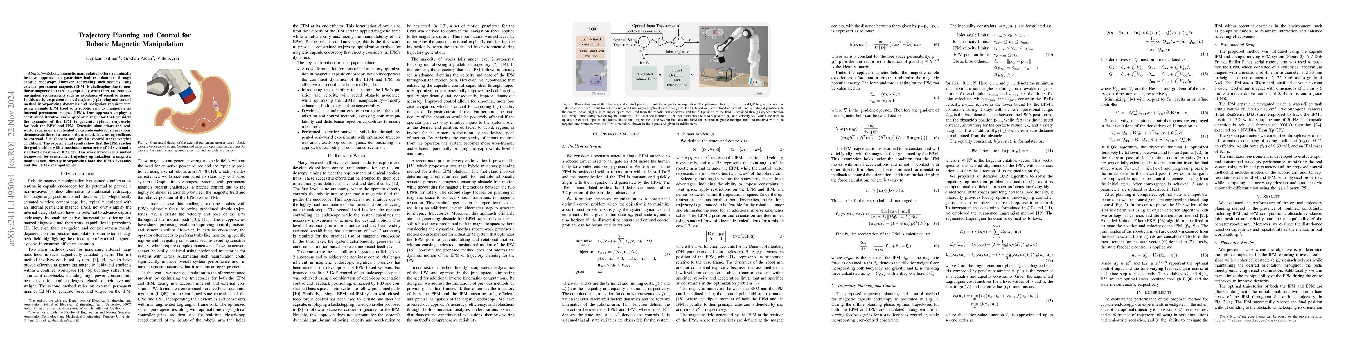 Thumbnail for Trajectory Planning and Control for Robotic Magnetic Manipulation