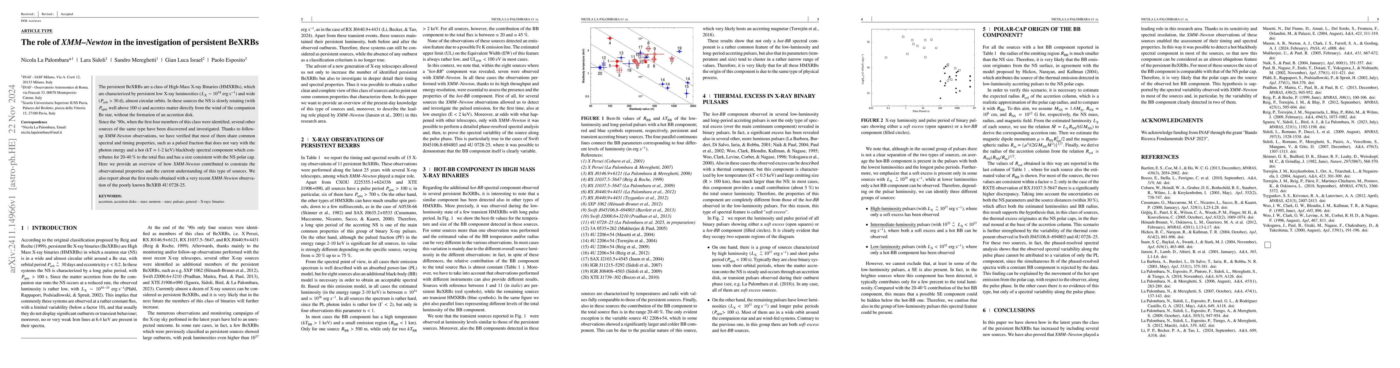 Thumbnail for The role of XMM-Newton in the investigation of persistent BeXRBs