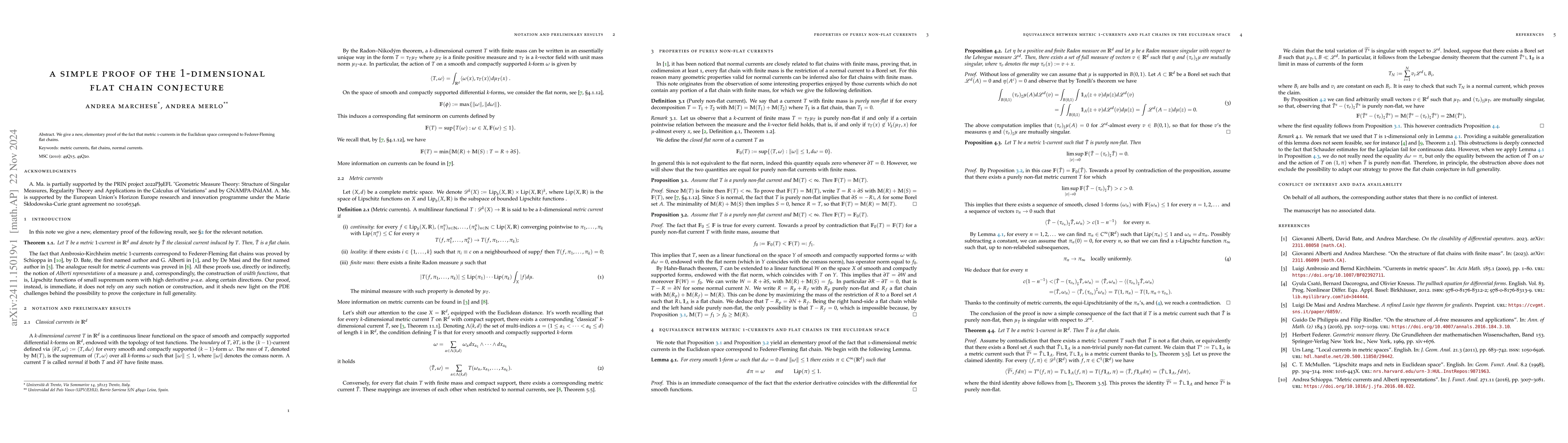 Thumbnail for A simple proof of the $1$-dimensional flat chain conjecture