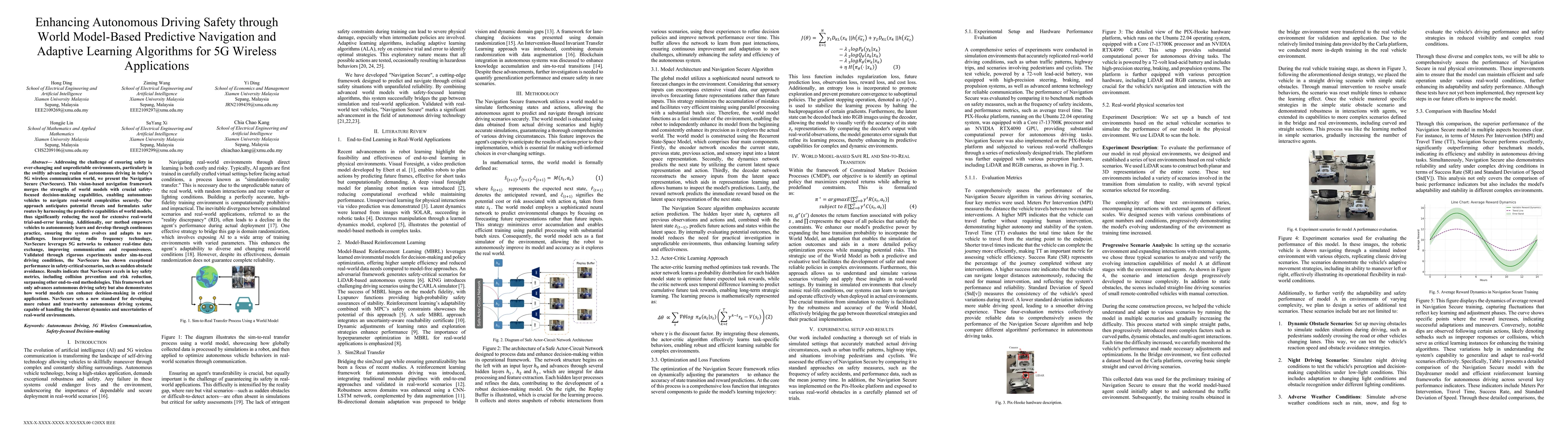 Thumbnail for Enhancing Autonomous Driving Safety through World Model-Based Predictive
  Navigation and Adaptive Learning Algorithms for 5G Wireless Applications